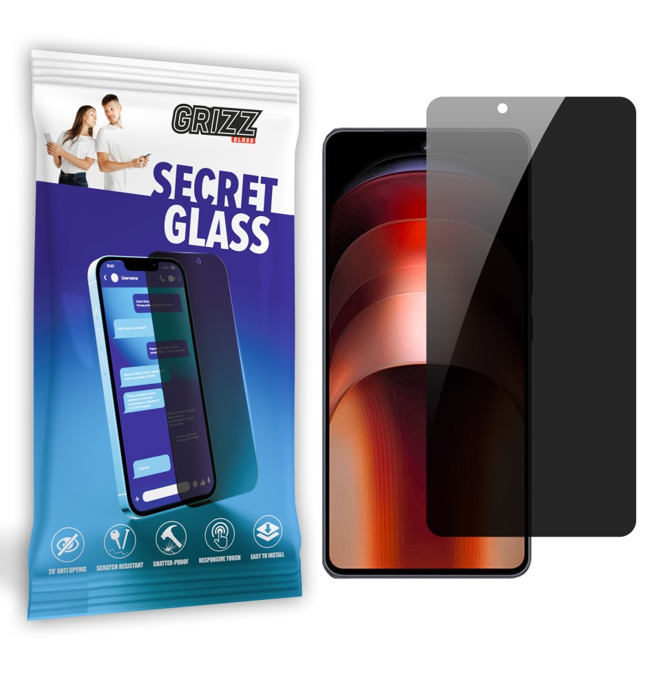 Sekretne szkło hybrydowe do Vivo iQOO Neo9 prywatyzujące Grizz SecretGlass