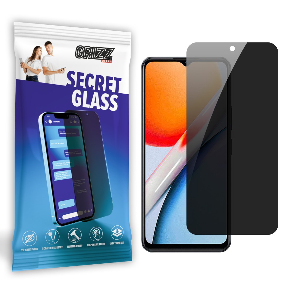 Sekretne szkło hybrydowe do Vivo G2 prywatyzujące Grizz SecretGlass