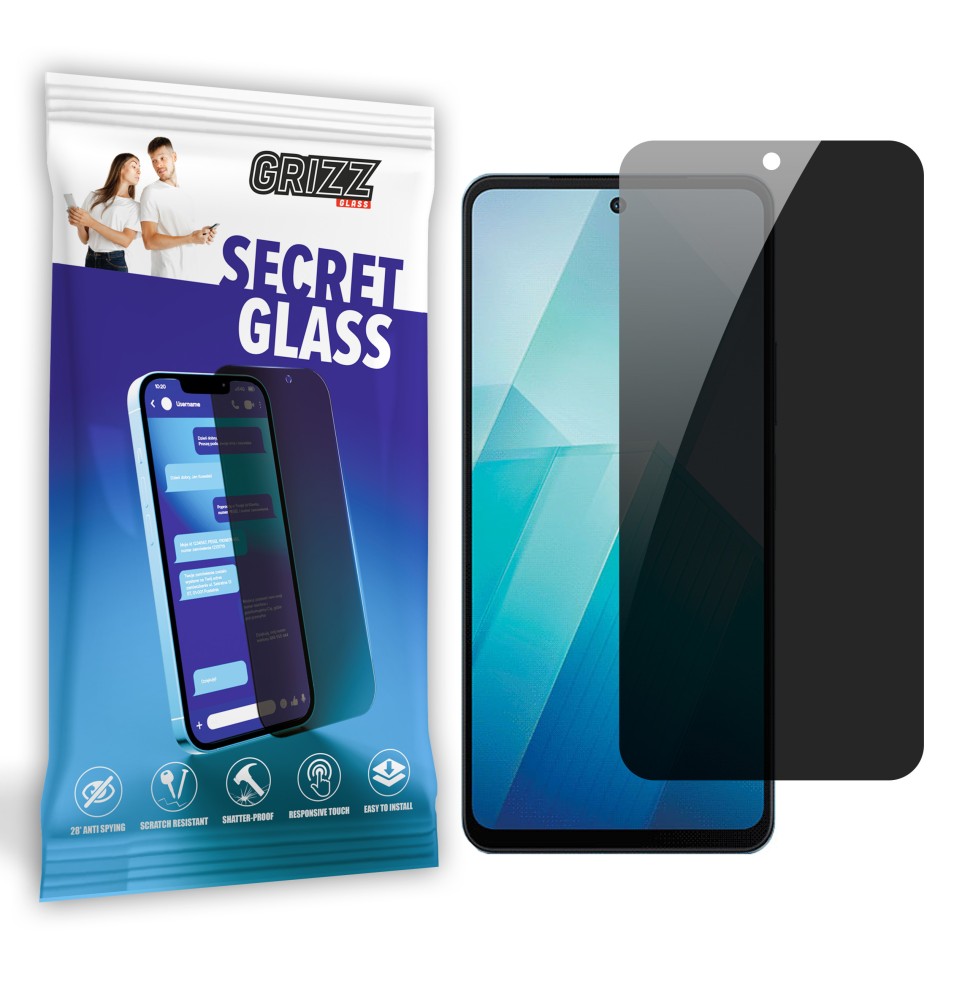 Sekretne szkło hybrydowe do Vivo Y100t prywatyzujące Grizz SecretGlass