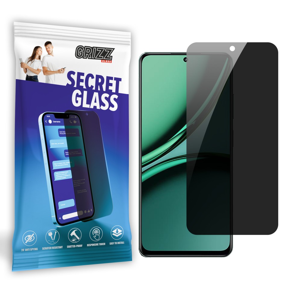 Sekretne szkło hybrydowe do Realme Narzo 70x prywatyzujące Grizz SecretGlass