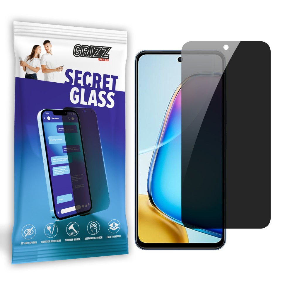 Sekretne szkło hybrydowe do Vivo Y200i prywatyzujące Grizz SecretGlass