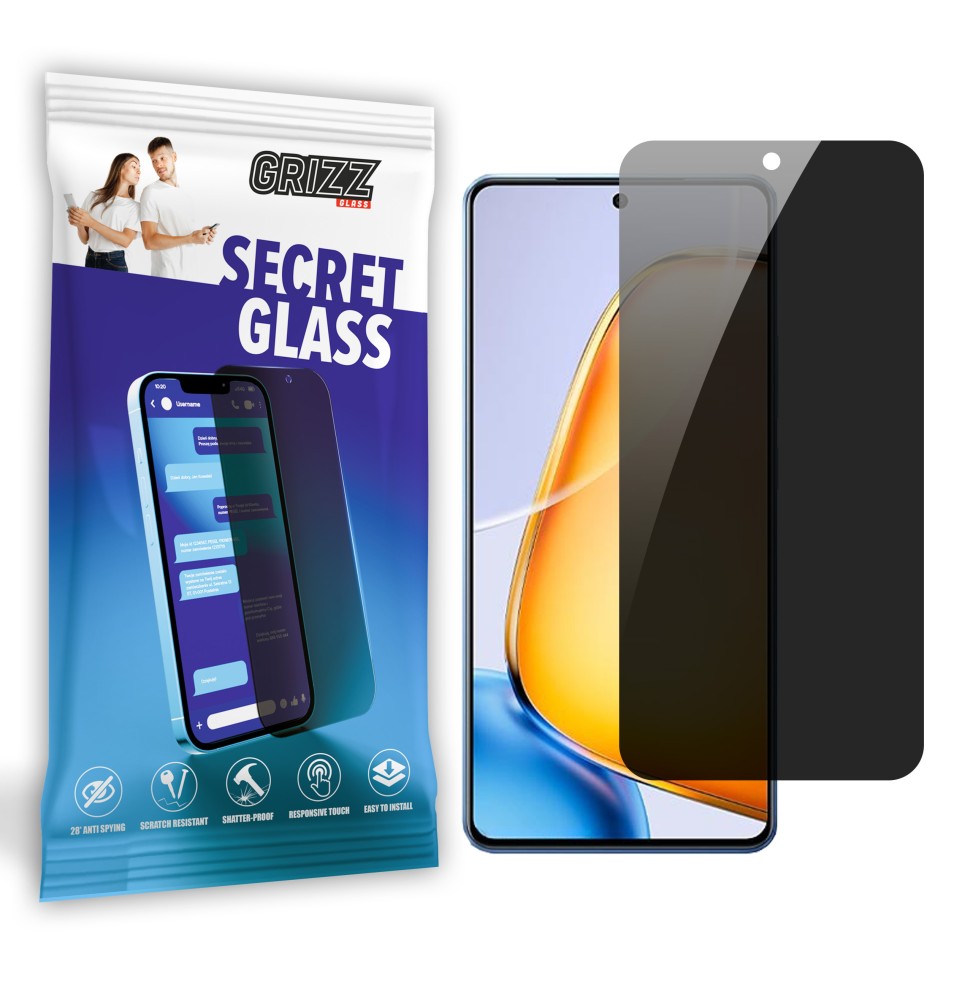 Sekretne szkło hybrydowe do Vivo Y200 GT prywatyzujące Grizz SecretGlass