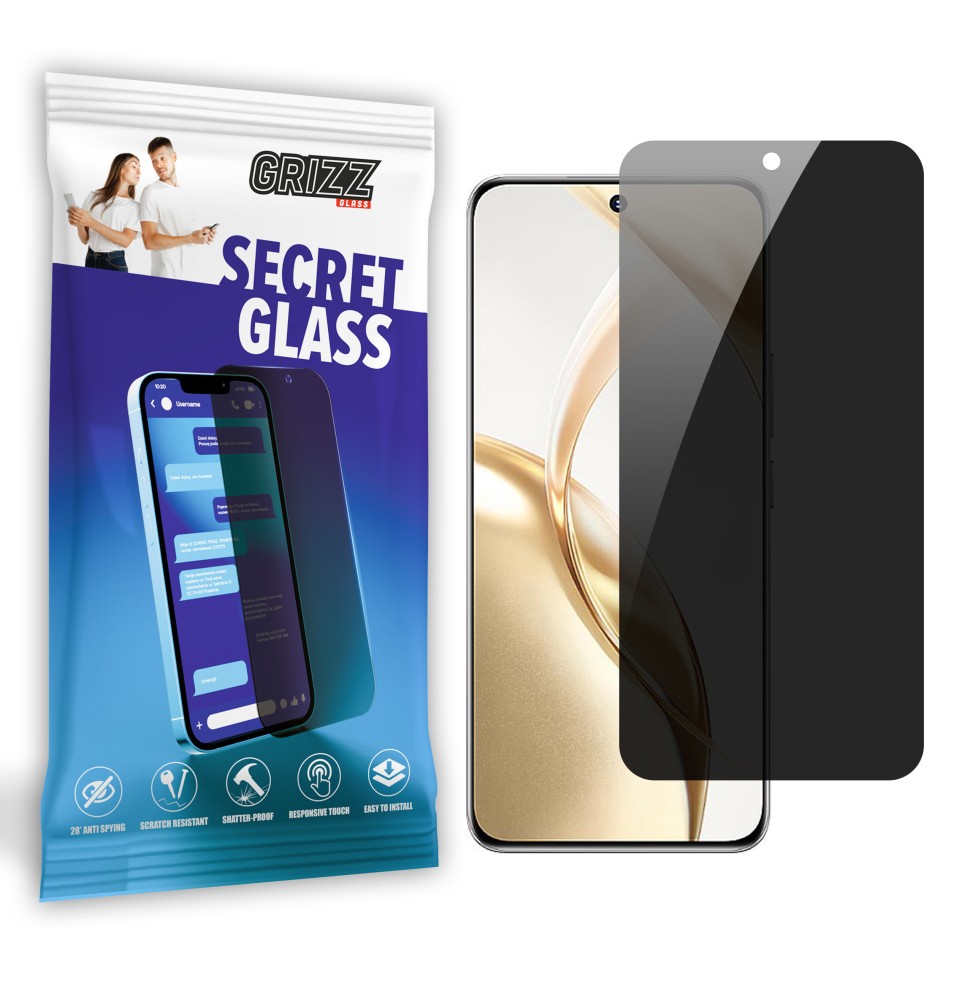 Sekretne szkło hybrydowe do Honor 200  prywatyzujące Grizz SecretGlass