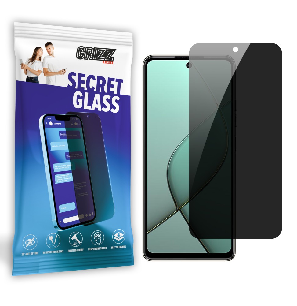 Sekretne szkło hybrydowe do Tecno Spark 20 Pro 5G prywatyzujące Grizz SecretGlass