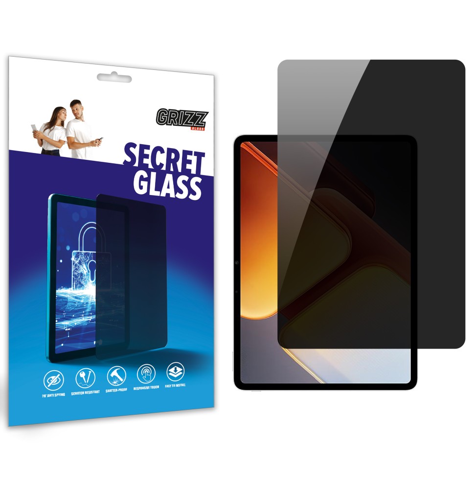 Sekretne szkło hybrydowe do Vivo IQOO Pad 2 prywatyzujące Grizz SecretGlass