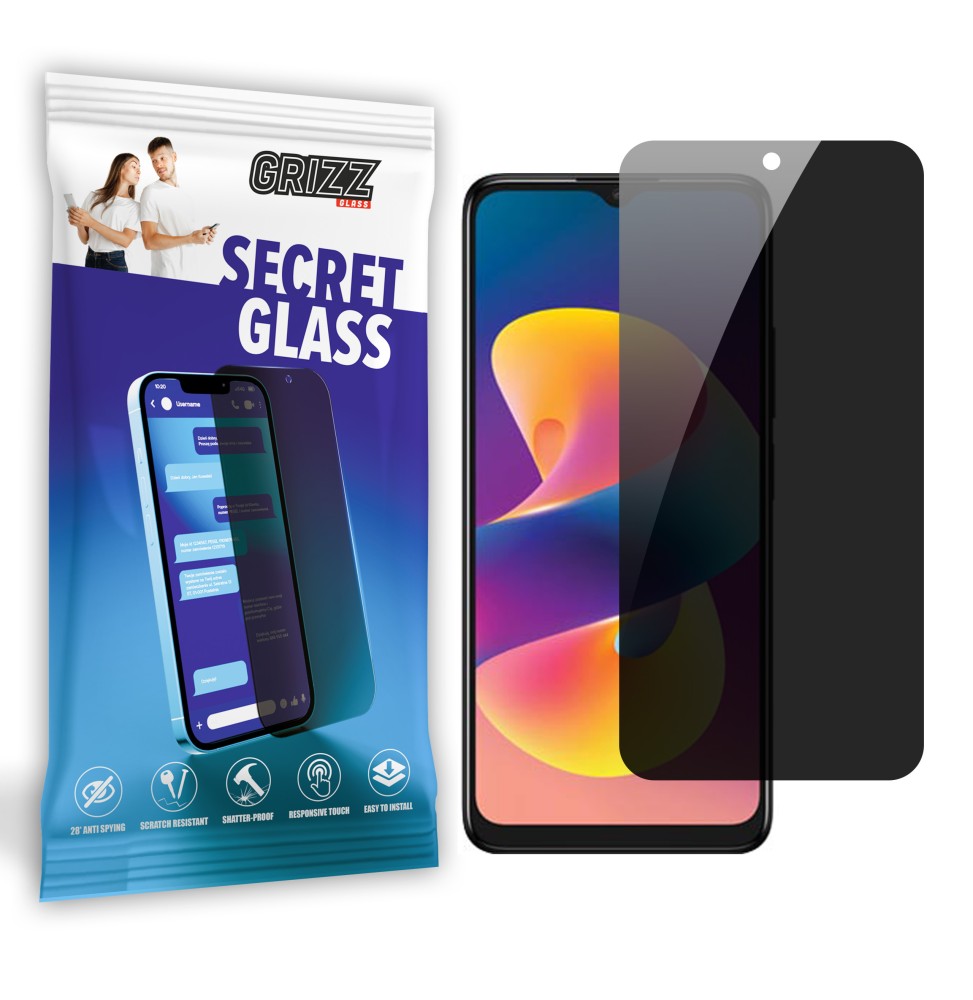 Sekretne szkło hybrydowe do TCL 50 LE prywatyzujące Grizz SecretGlass