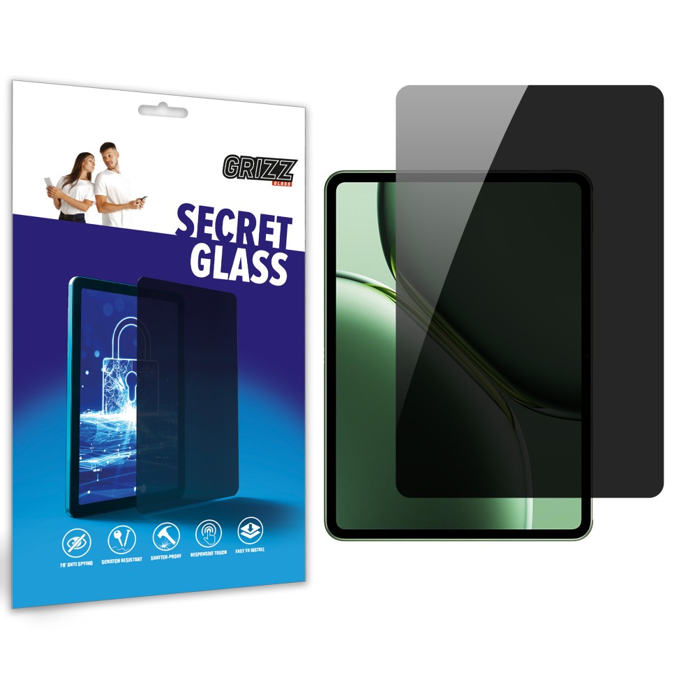 Sekretne szkło hybrydowe do OnePlus Pad Pro prywatyzujące Grizz SecretGlass