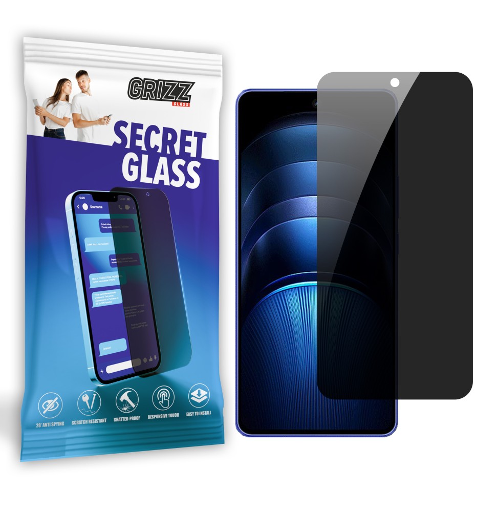 Sekretne szkło hybrydowe do Vivo IQOO Neo9s Pro Plus prywatyzujące Grizz SecretGlass