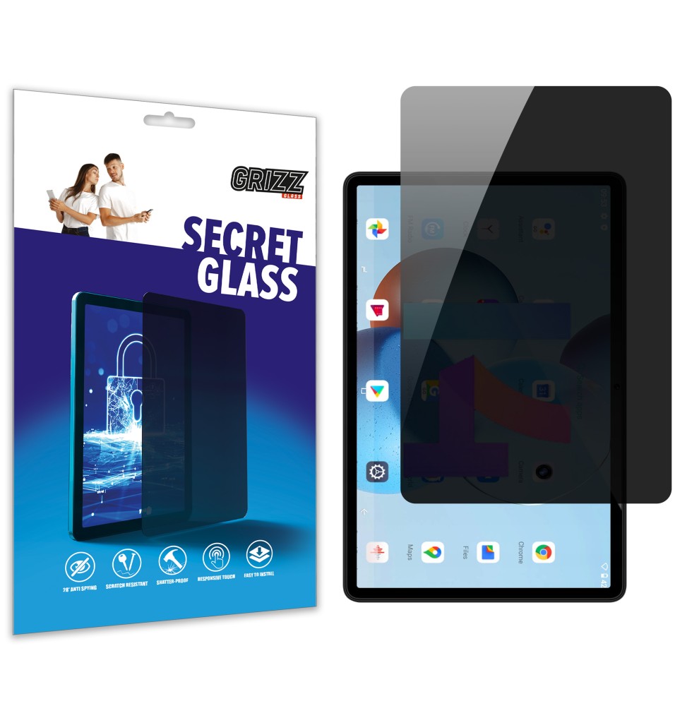 Sekretne szkło hybrydowe do Doogee T30E prywatyzujące Grizz SecretGlass