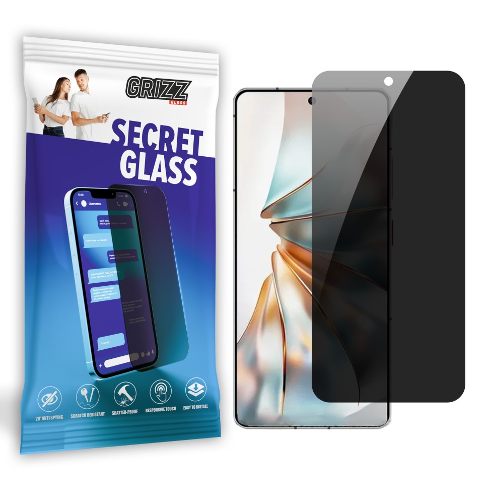Sekretne szkło hybrydowe do ZTE Nubia Z60S Pro prywatyzujące Grizz SecretGlass
