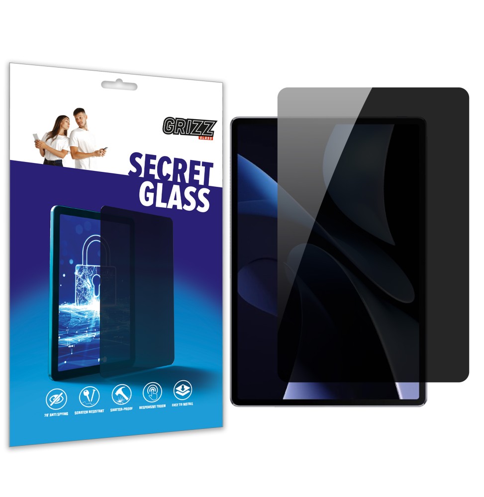 Sekretne szkło hybrydowe do Huawei MatePad Air 2024 prywatyzujące Grizz SecretGlass