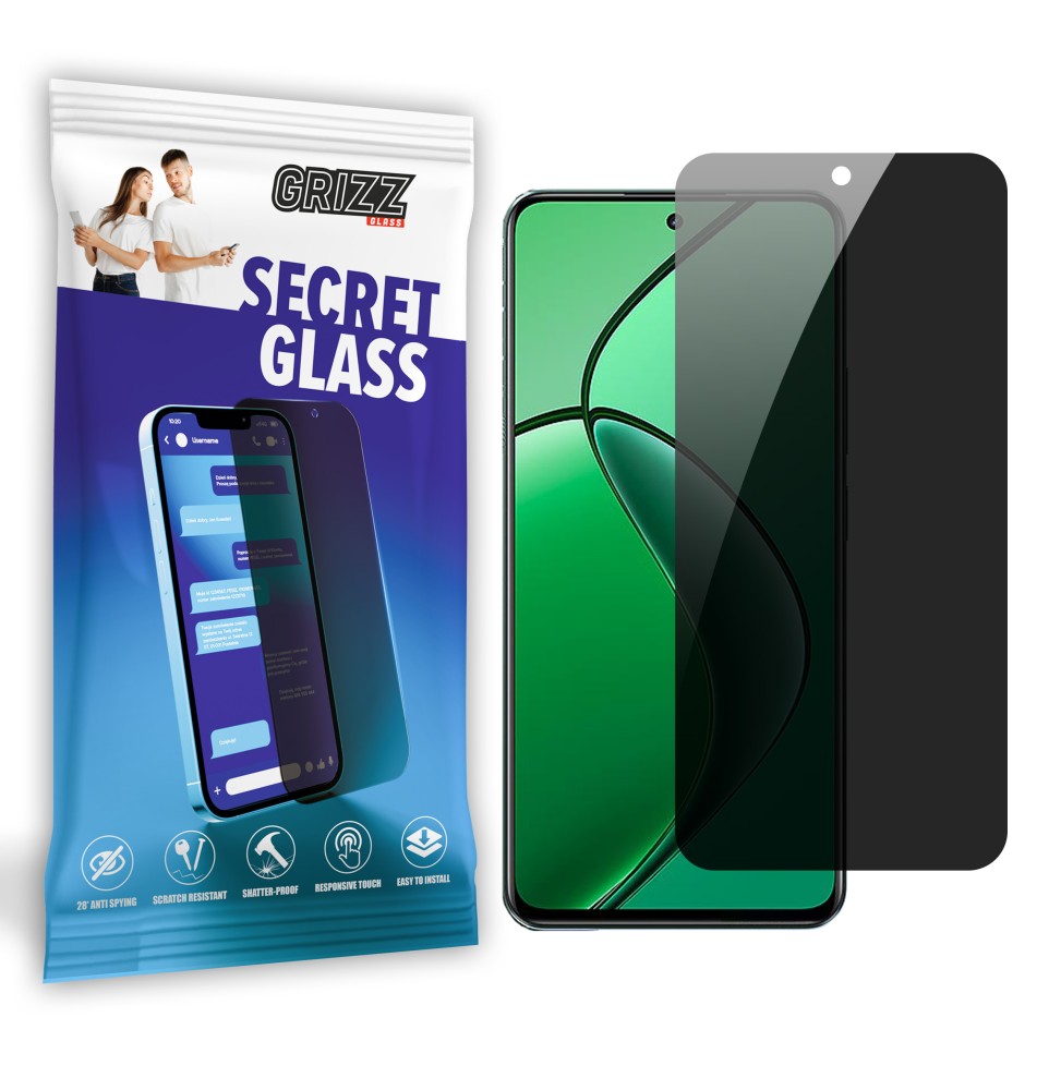 Sekretne szkło hybrydowe do Realme 13 4G prywatyzujące Grizz SecretGlass