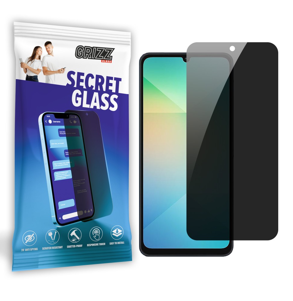Sekretne szkło hybrydowe do Samsung Galaxy A06 prywatyzujące Grizz SecretGlass