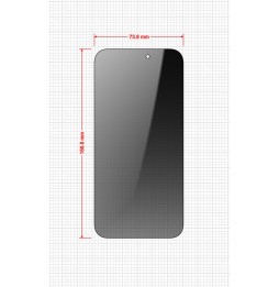 Sekretne szkło hybrydowe do Apple iPhone 16 Plus prywatyzujące Grizz SecretGlass