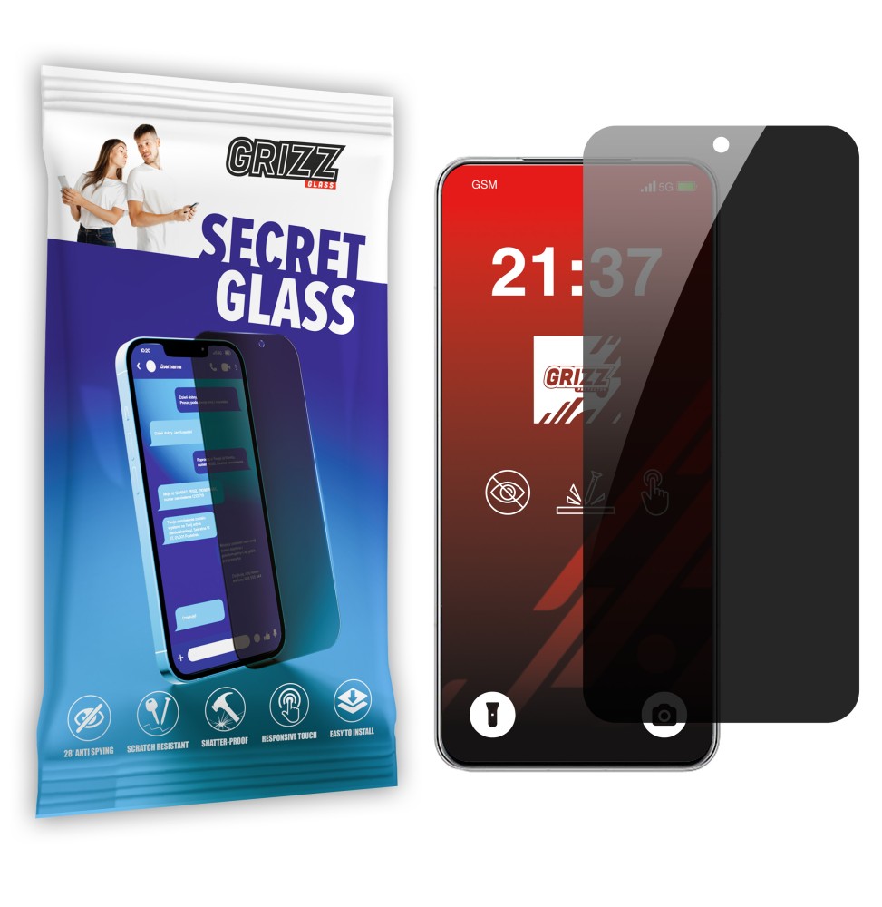 Sekretne szkło hybrydowe do Xiaomi 15 prywatyzujące Grizz SecretGlass
