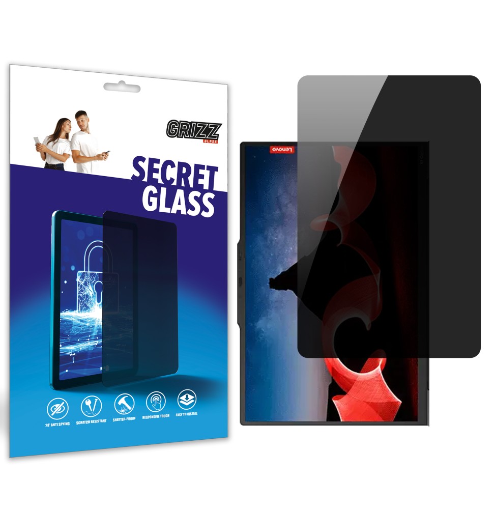 Sekretne szkło hybrydowe do Lenovo Ultrabook ThinkPad X1  9/10/11 gen. prywatyzujące Grizz SecretGlass
