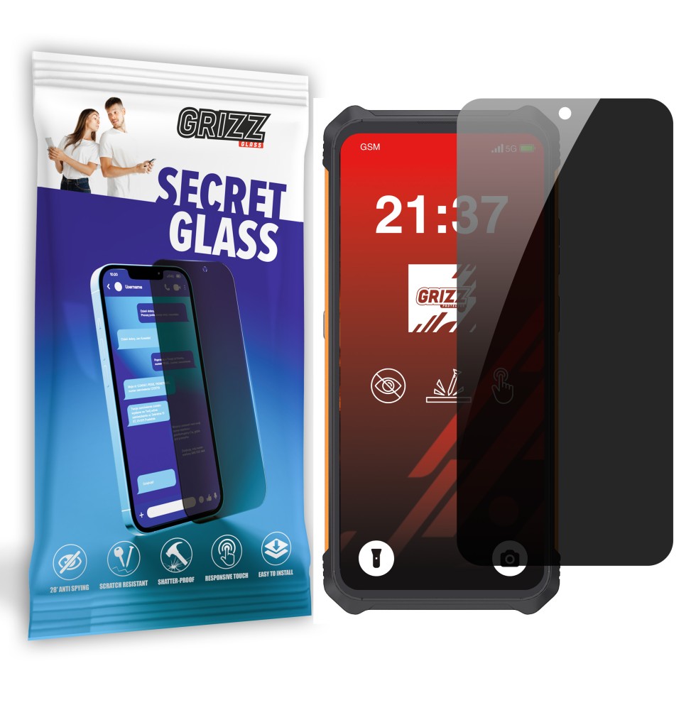 Sekretne szkło hybrydowe do Cubot KingKong ES prywatyzujące Grizz SecretGlass
