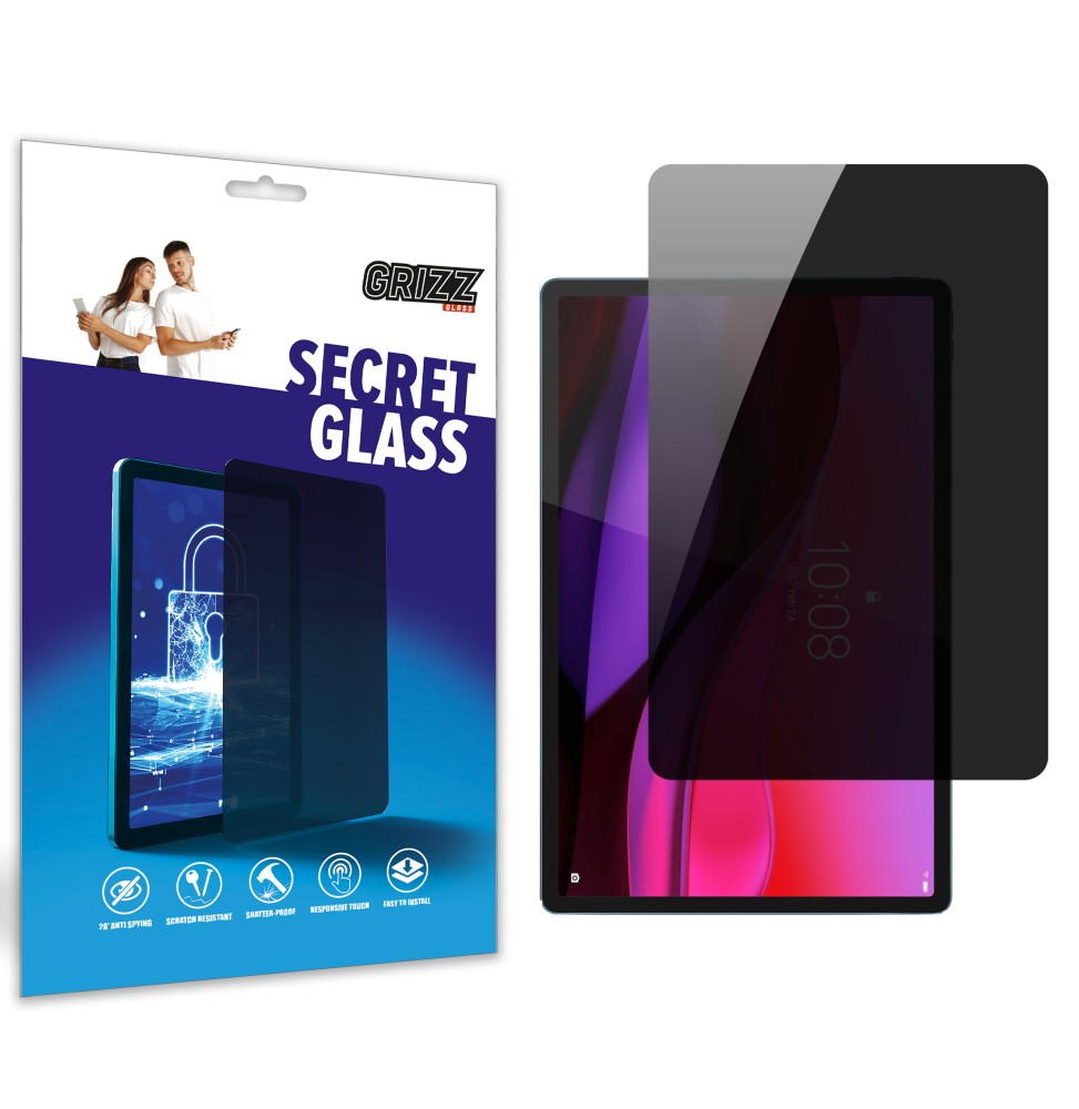 Sekretne szkło hybrydowe do Lenovo Yoga Tab Plus 12,7" prywatyzujące Grizz SecretGlass