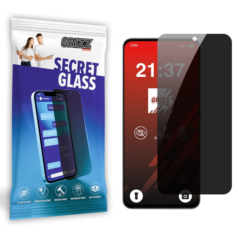 Sekretne szkło hybrydowe do Vivo Y29 4G prywatyzujące Grizz SecretGlass
