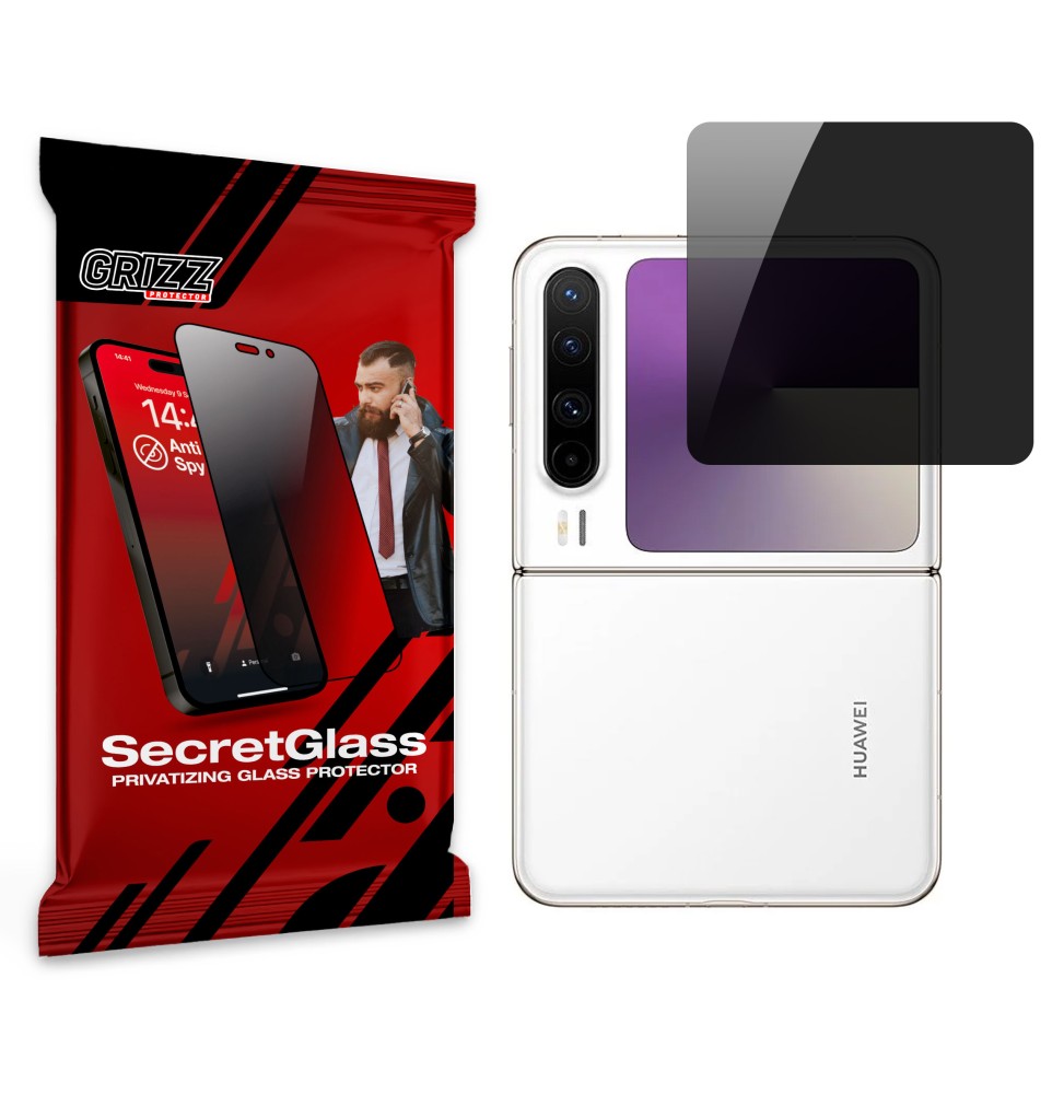 Sekretne szkło hybrydowe do Huawei Pura X prywatyzujące Grizz SecretGlass