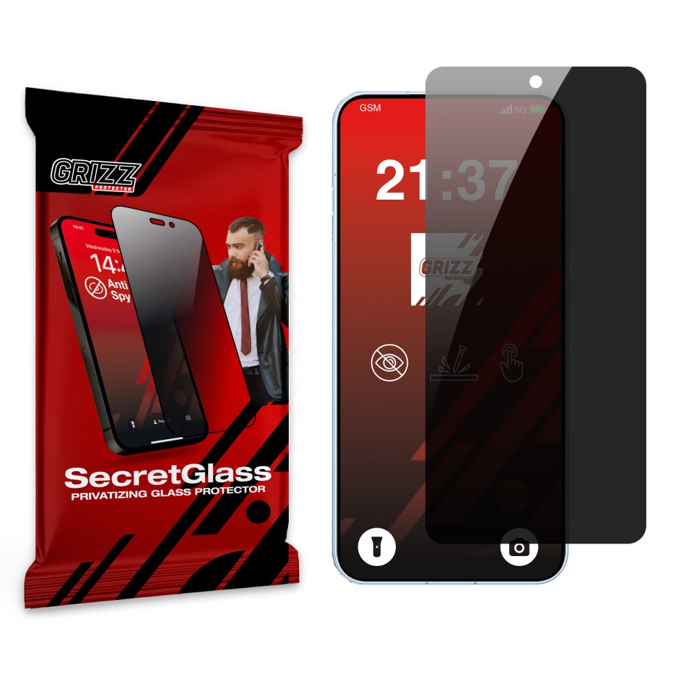 Sekretne szkło hybrydowe do Oppo Find X8s prywatyzujące Grizz SecretGlass