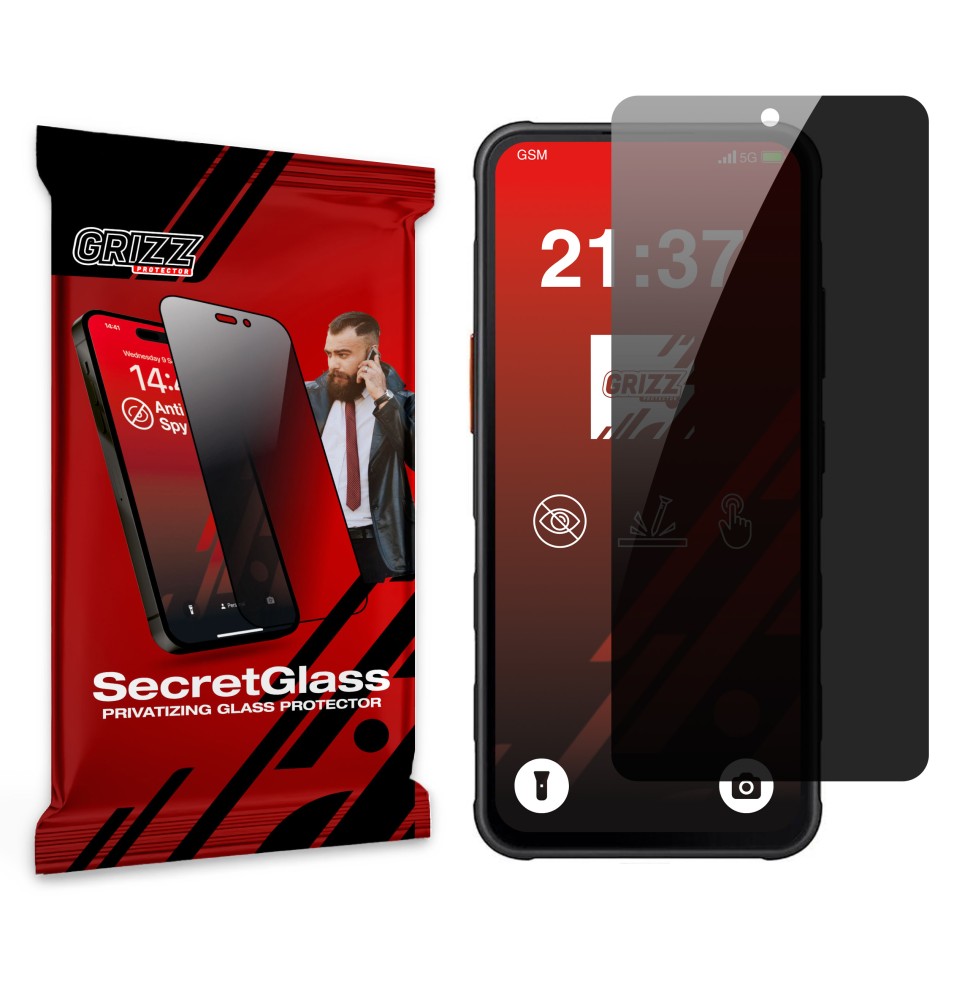 Sekretne szkło hybrydowe do Samsung Galaxy XCover 7 Pro prywatyzujące Grizz SecretGlass