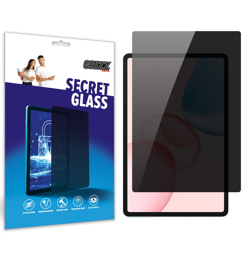 Sekretne szkło hybrydowe do Honor Pad 10 prywatyzujące Grizz SecretGlass
