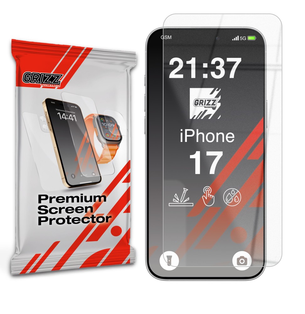Szkło hybrydowe Grizz do Apple iPhone 17