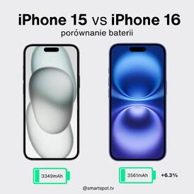 Jak wygląda różnica w baterii między iPhone 15 a iPhone 16? 🤔

Daj znać czy korzystasz z któregoś z tych modeli i co o nim sądzisz!